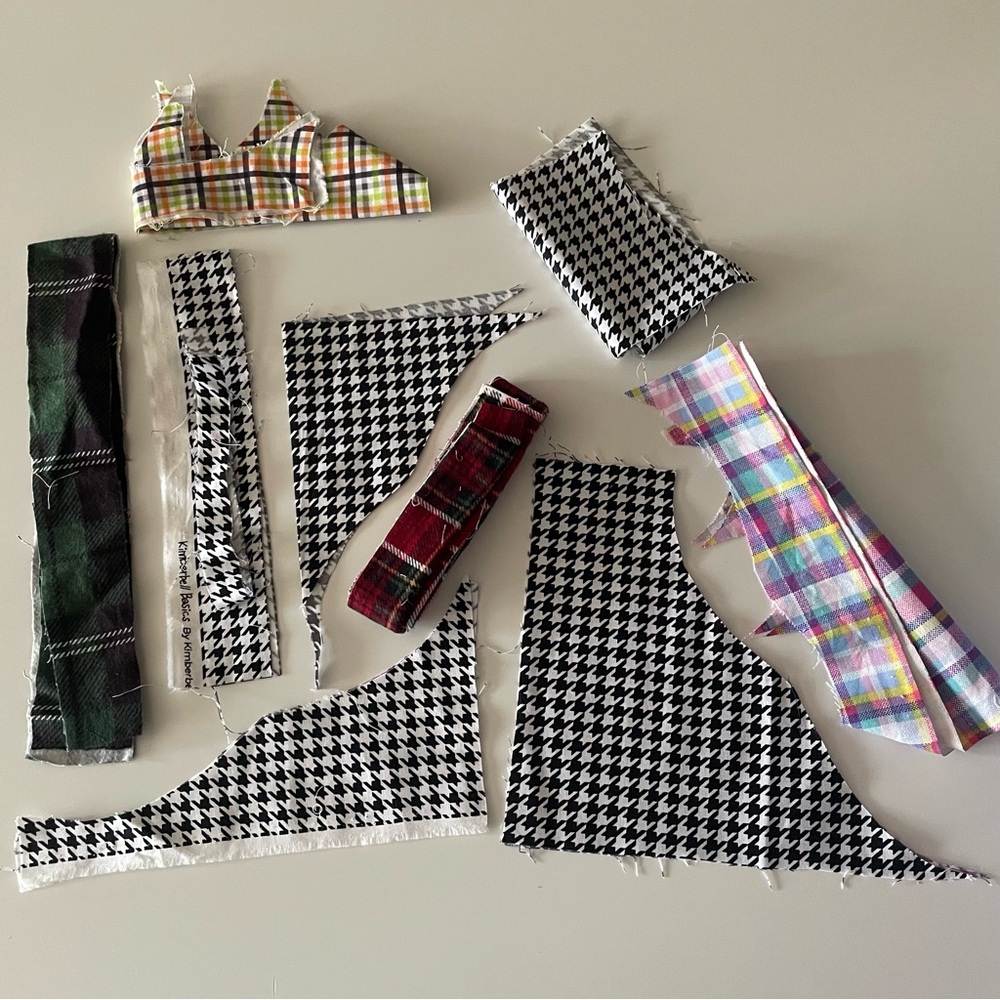 Houndstooth & Plaid Scrap Fabric Bundle